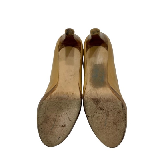 Stuart Weitzman Peep Toe Pumps Almond Shape Size 9 Vintage Character Shoes - Picture 6 of 8